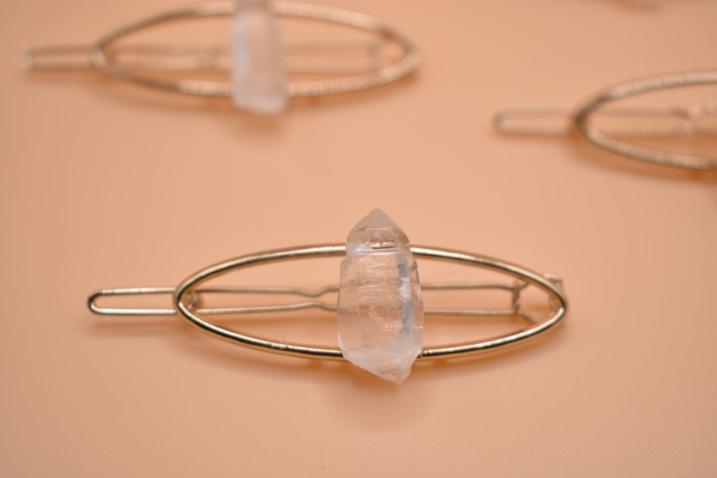 Quartz Gold Hair Clip Set