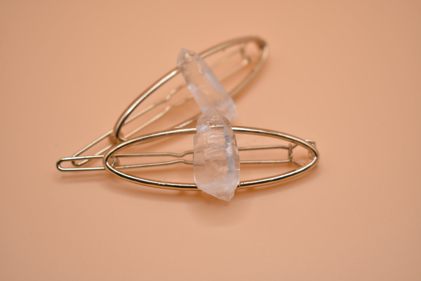 Quartz Gold Hair Clip Set