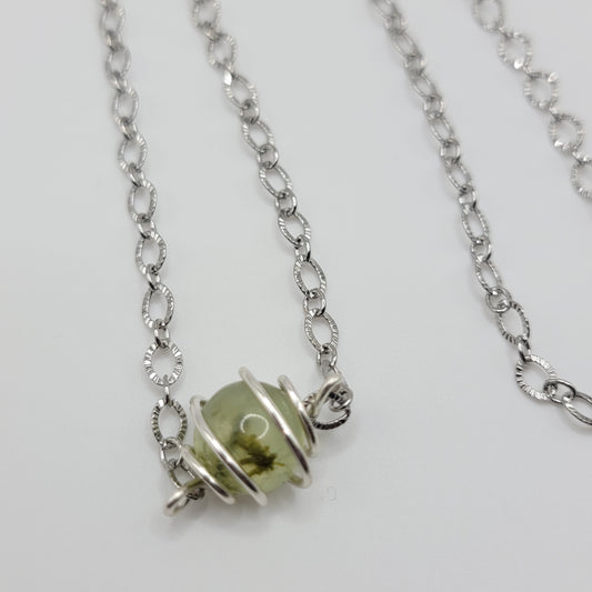 Prehnite Silver Chain- I AM READY
