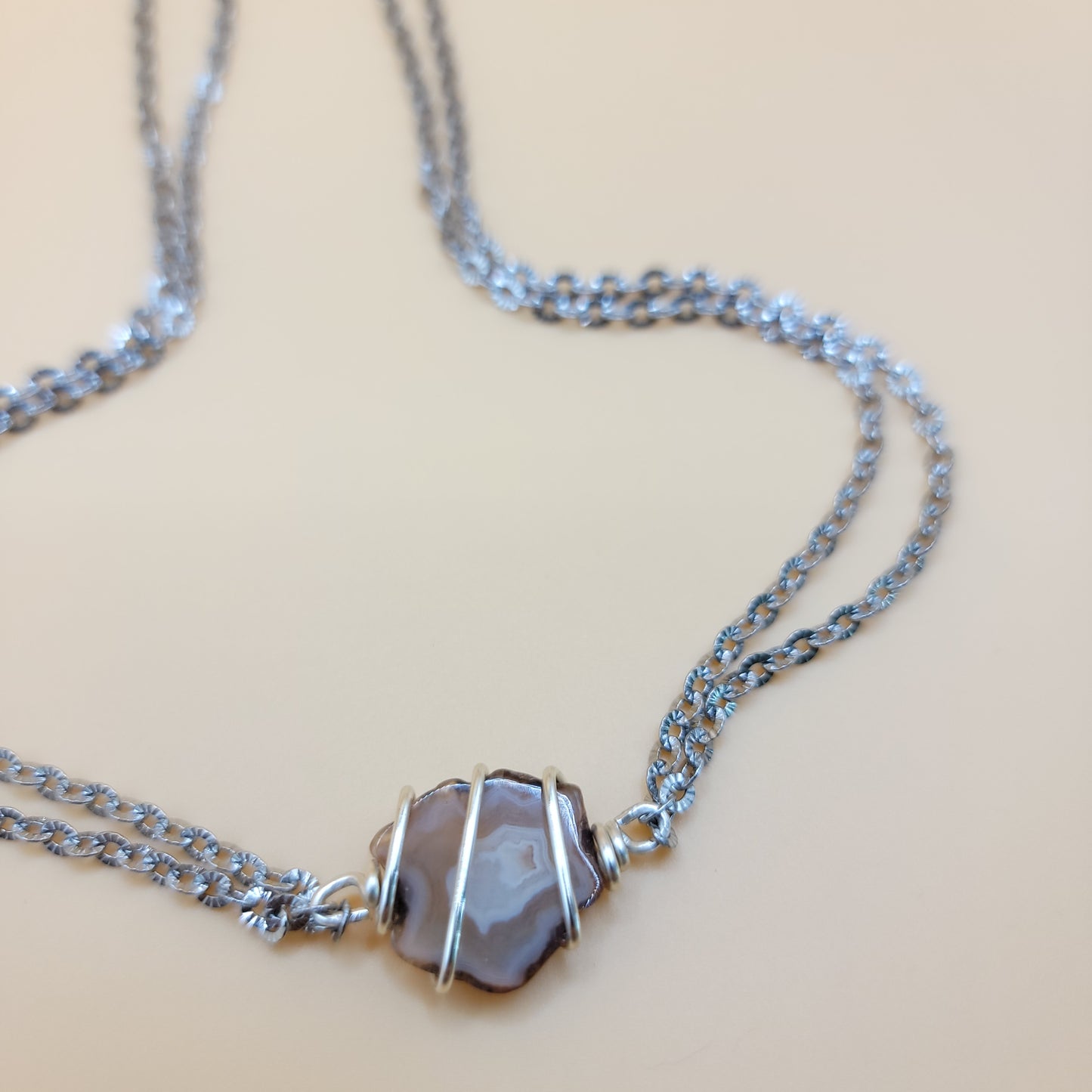 Crazy Red Lace Agate - I Got The Courage (SILVER)