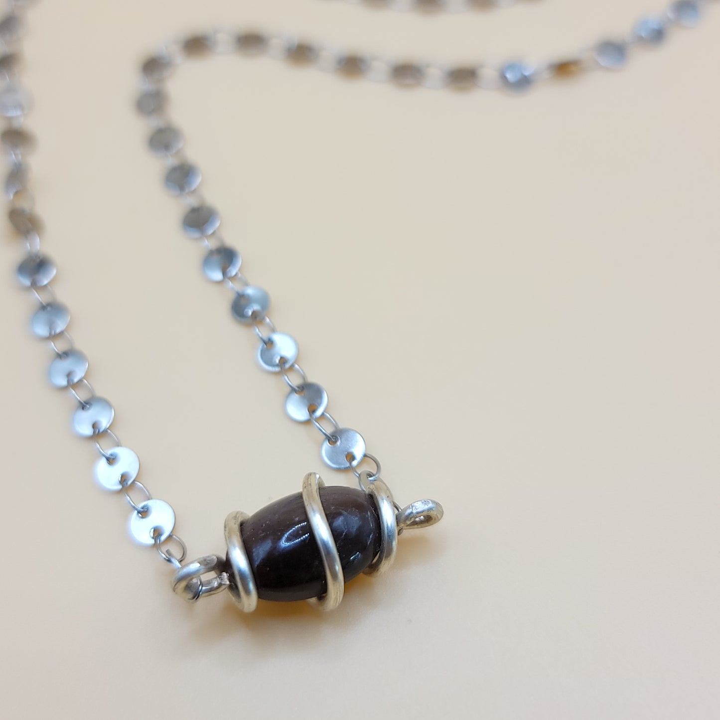 Cats Eye Silver Necklace