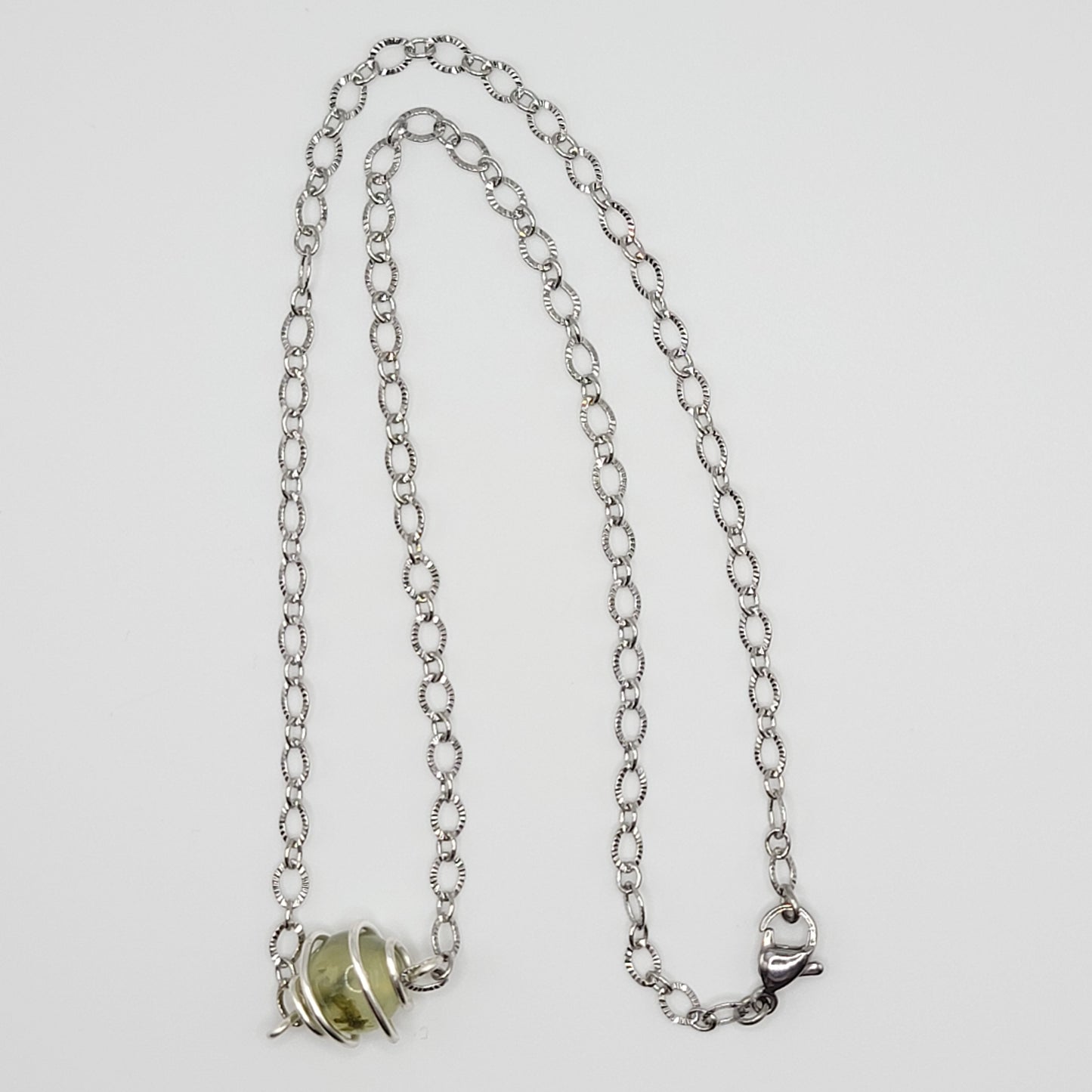 Prehnite Silver Chain- I AM READY