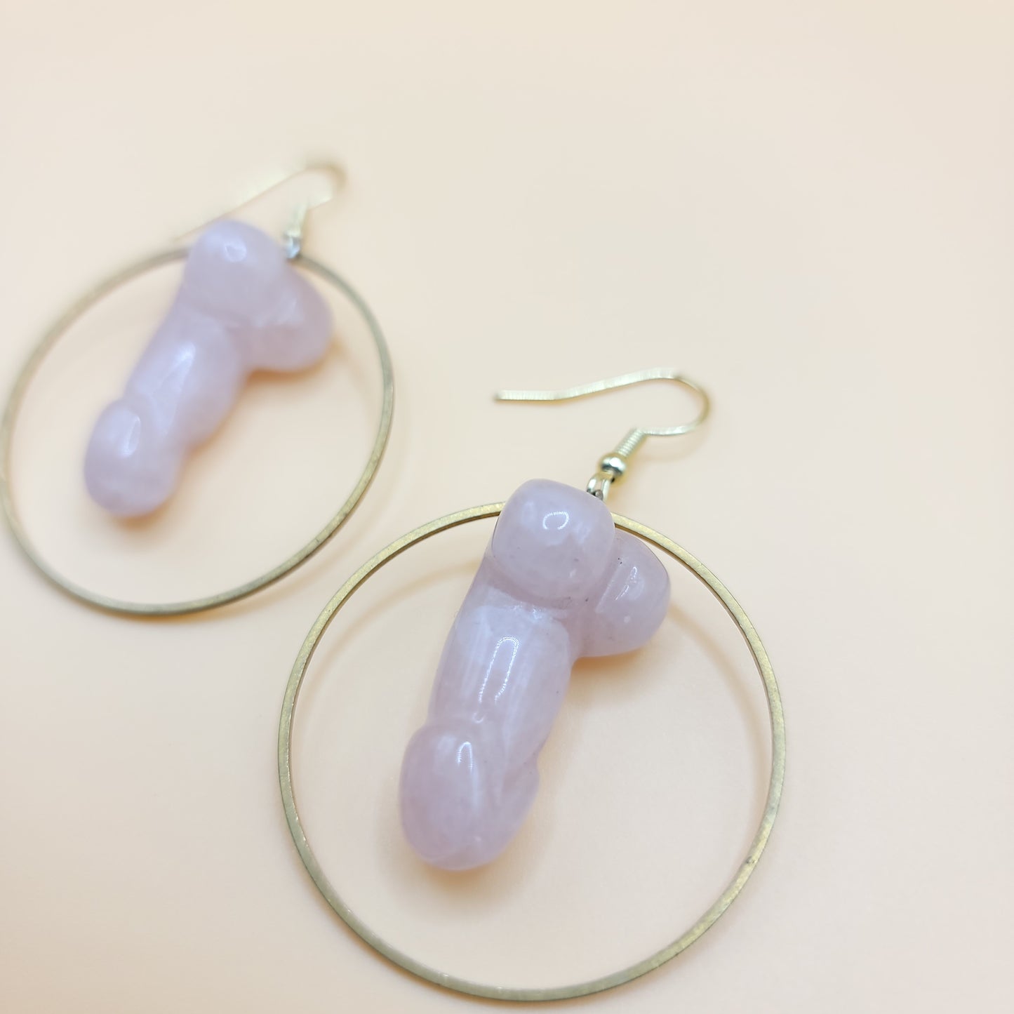 Rose Quartz Penal Earrings