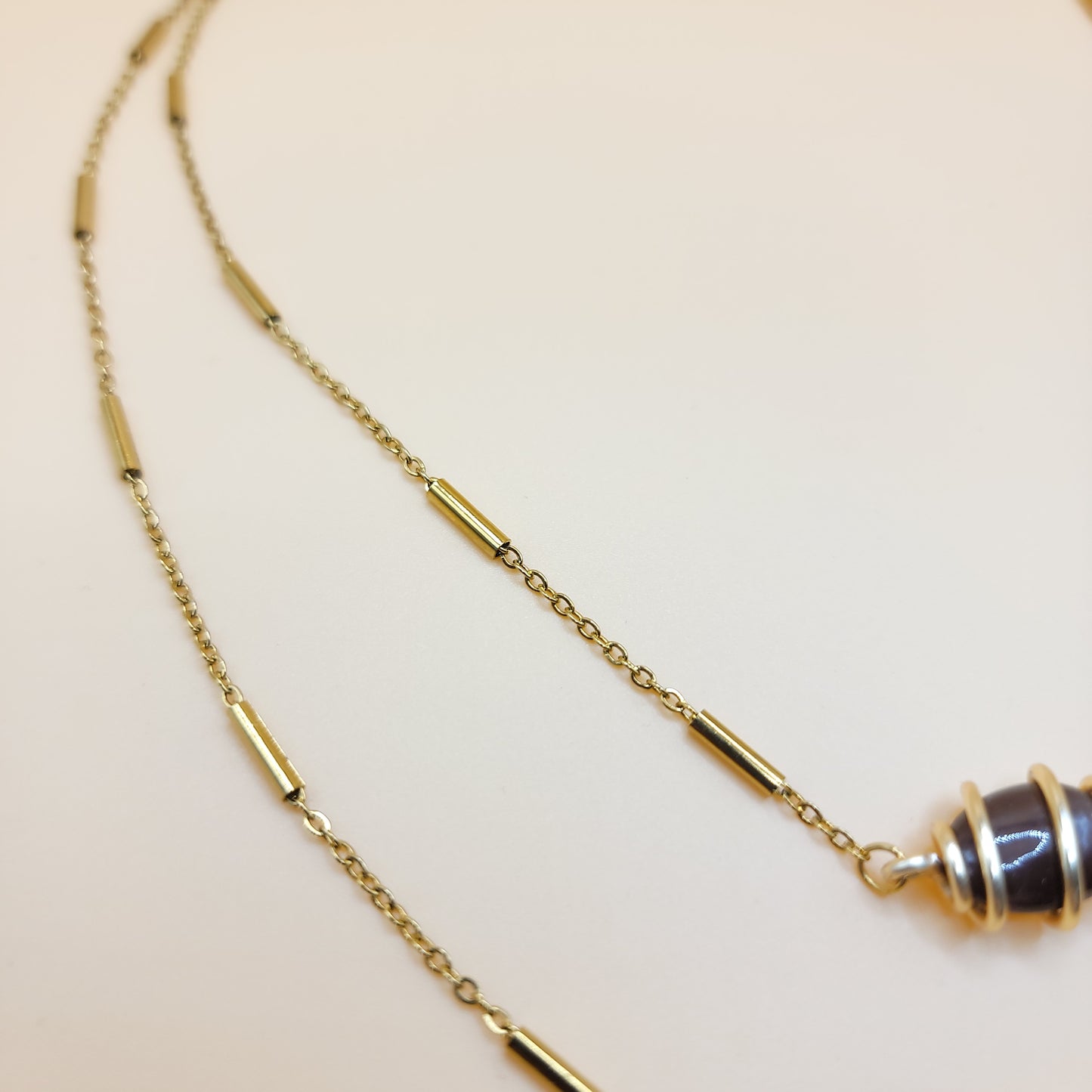 Cats Eye Gold - I WILL CREATE MY JOY (double chain)