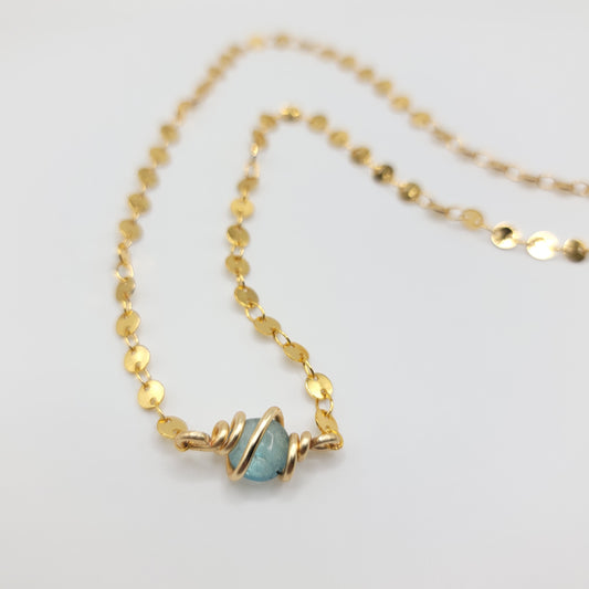 Aquamarine Gold Pendant