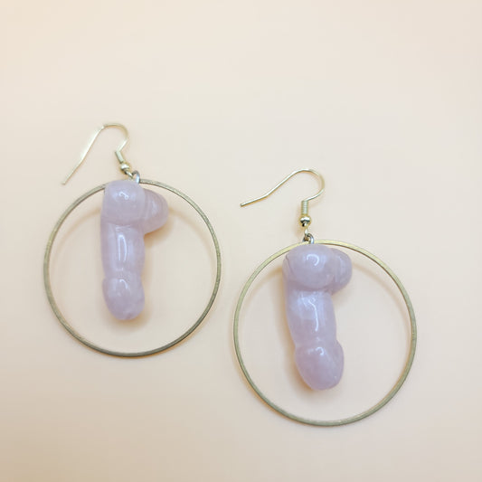 Rose Quartz Penal Earrings