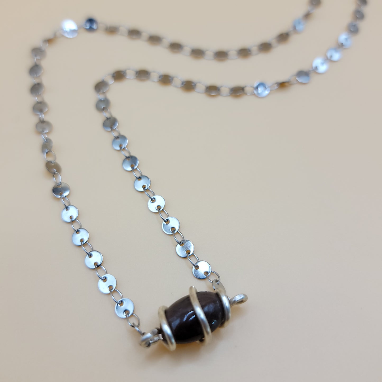 Cats Eye Silver Necklace