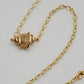 Golden Detailed Rutilated Quartz Necklace - Gold Chain