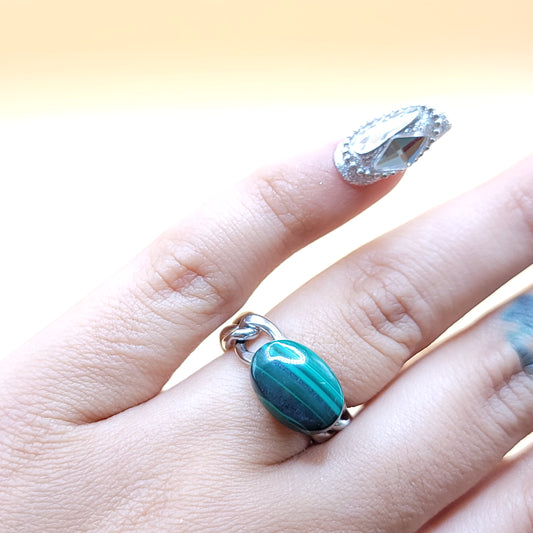 Protection Chain - Malachite Ring
