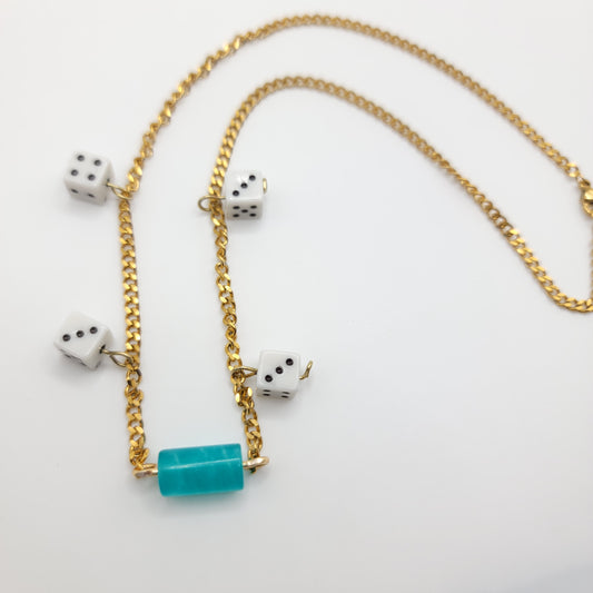 Amazonite Necklace (Gold)