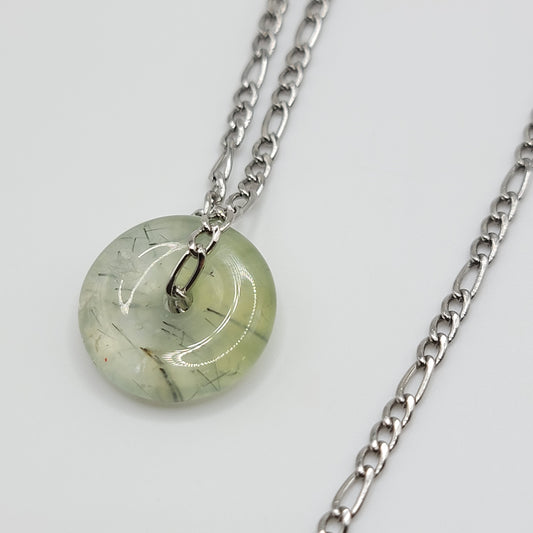 Prehnite Wheel Necklace