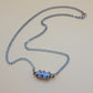 Blue Lace Agate Silver Chain - I'M LEARNING TO BE GENTLE WITH MYSELF
