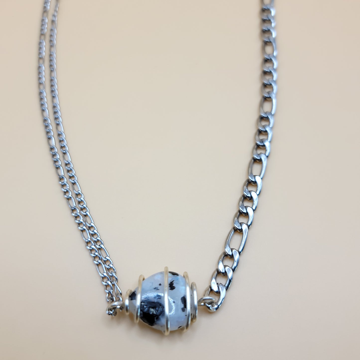 Rainbow Moon Stone - Flashy Babe (Thick Chain)