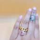 Golden Balance Chain - Rhodonite Wheel Ring