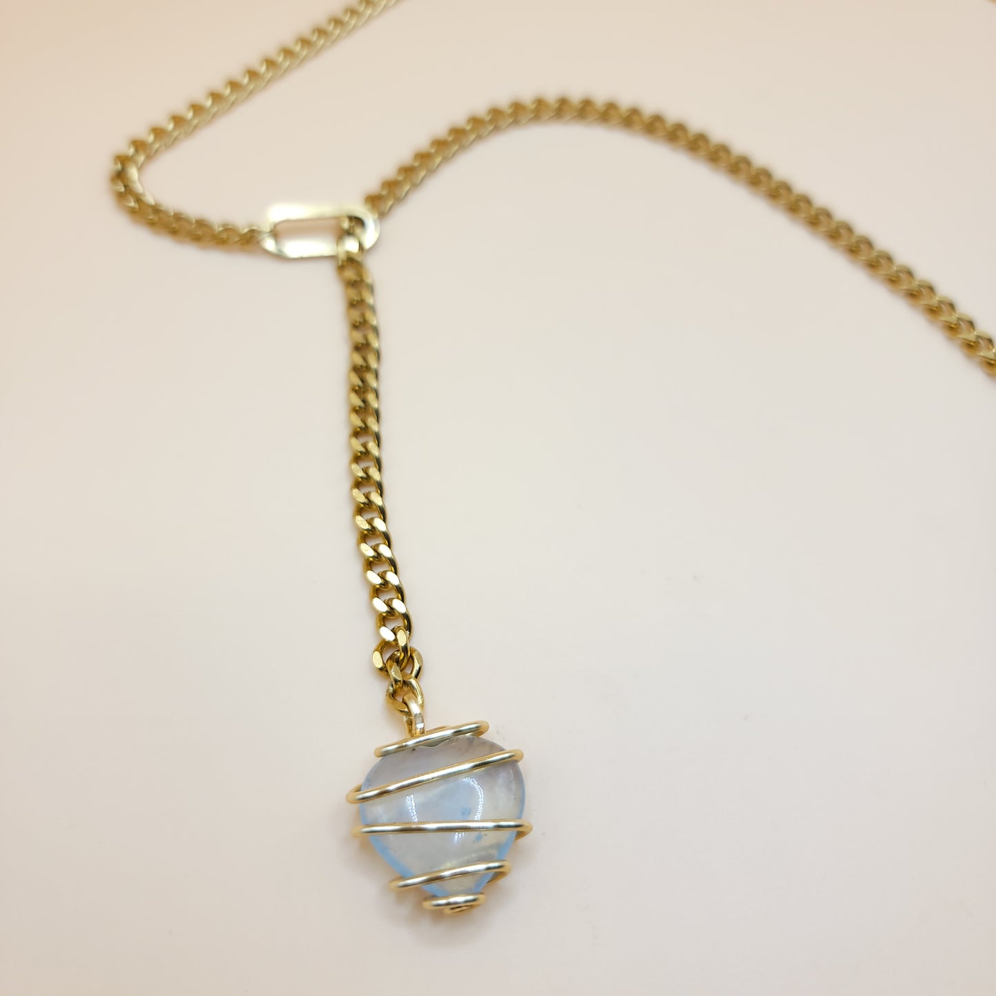 Aquamarine Heart Pendant - I CAN LOVE AGAIN AND AGAIN