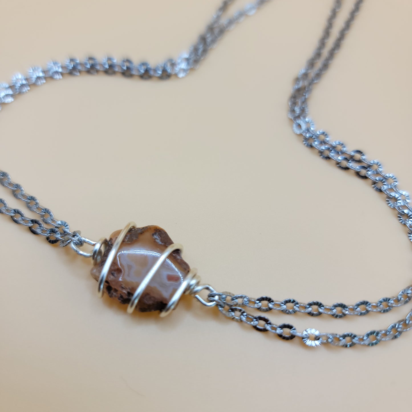 Crazy Red Lace Agate - I Got The Courage (SILVER)