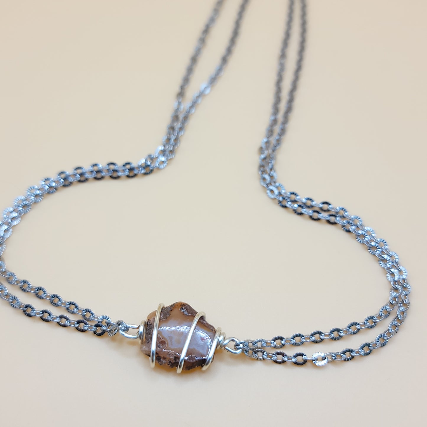 Crazy Red Lace Agate - I Got The Courage (SILVER)