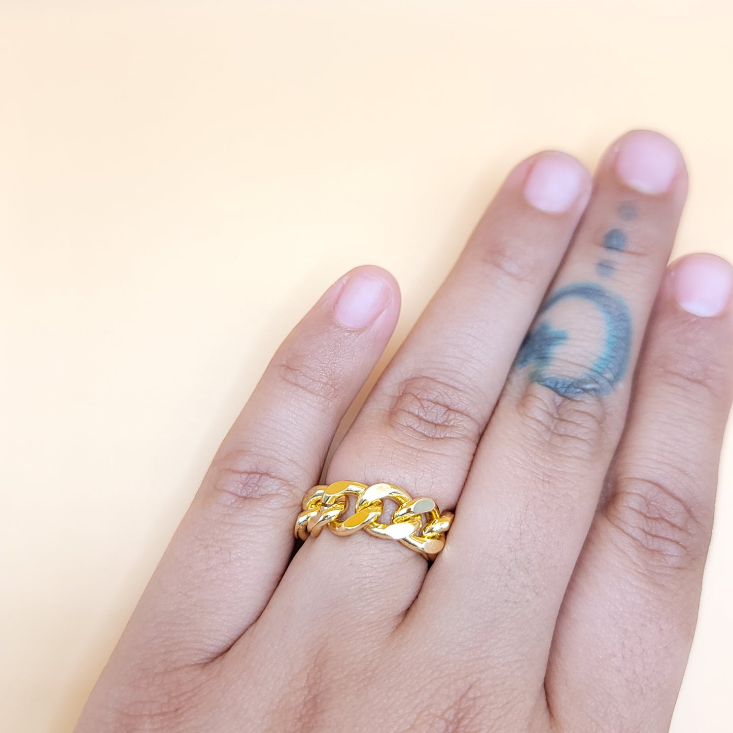 Gold Chain Ring