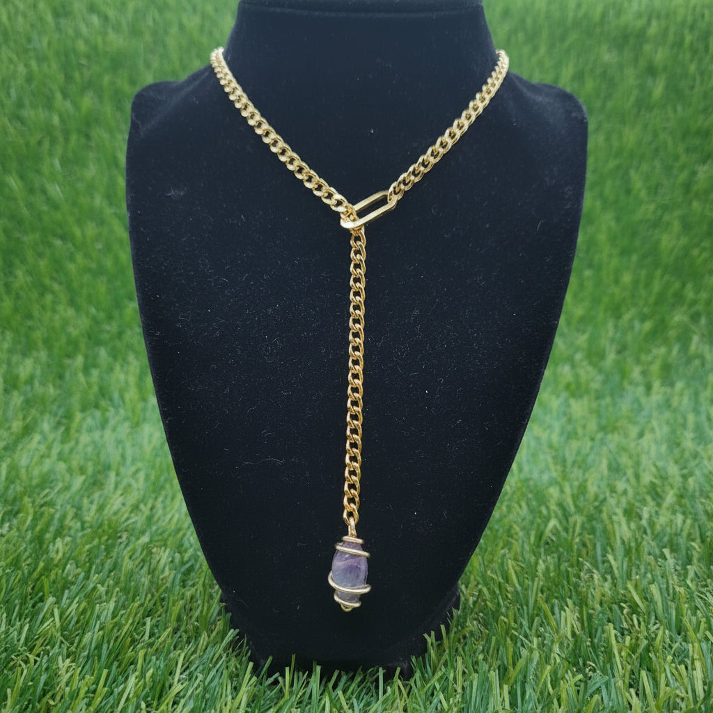 Rainbow Fluorite - I AM HEALING EMOTIONALLY (Slip Chain )