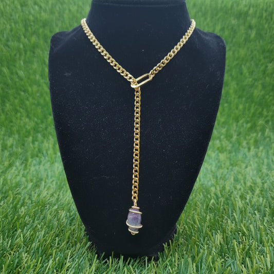Rainbow Fluorite - I AM HEALING EMOTIONALLY (Slip Chain )