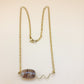 Rutilated Quartz Necklace - Gold Chain