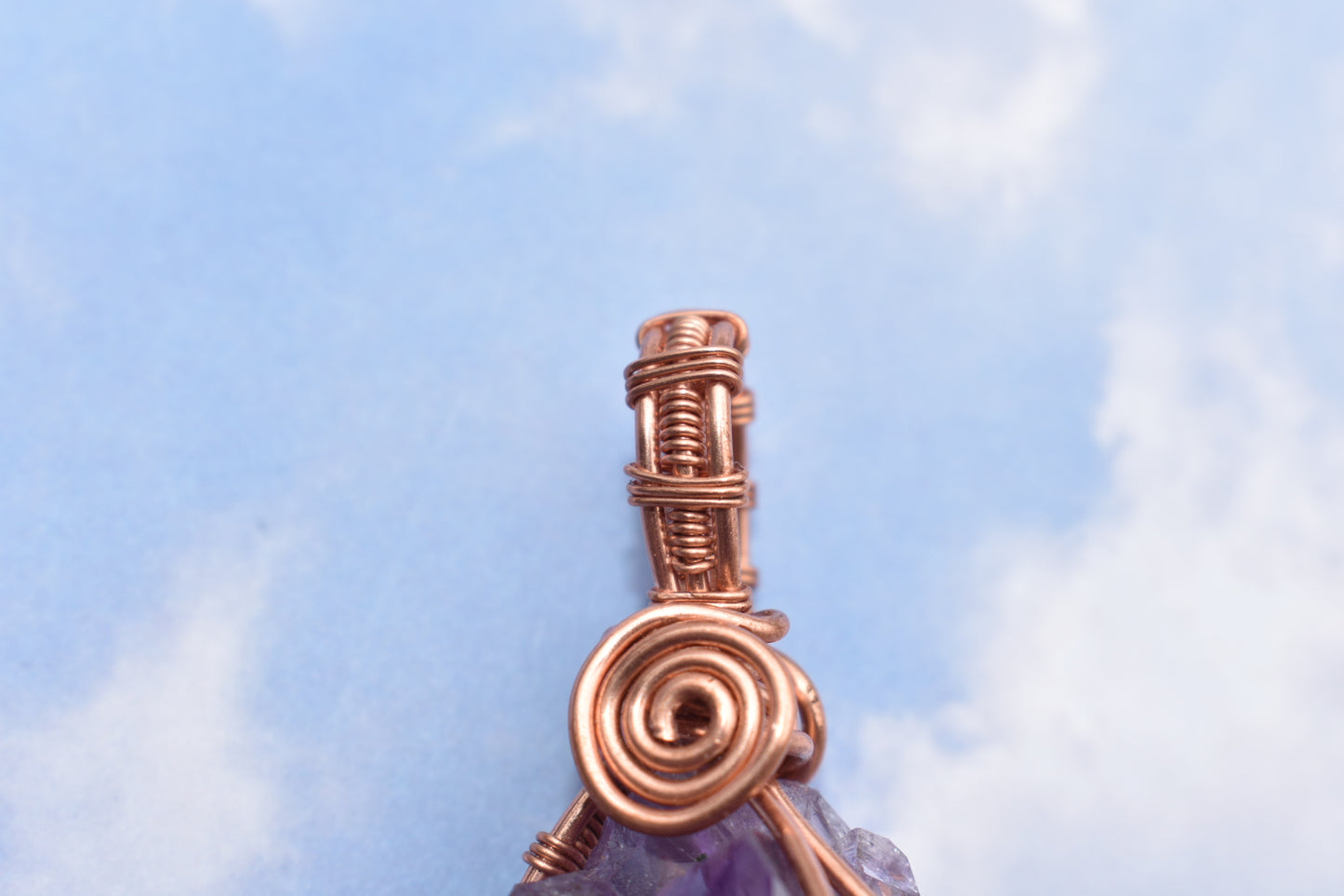 Amethyst Cluster Wrapped In Copper